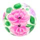 Pink Rose Flower Hand Painted Kashmiri Indian Cabinet Knobs